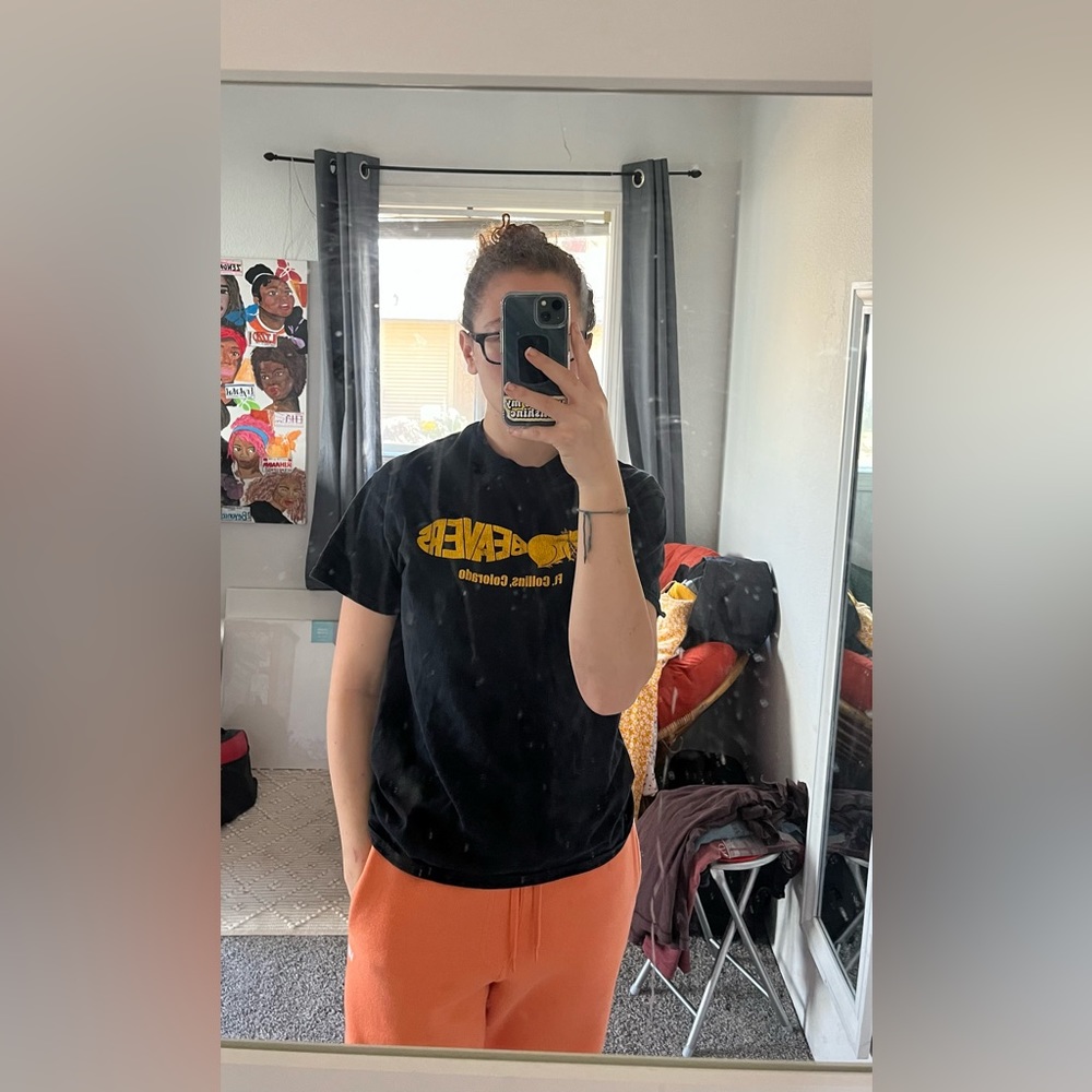 Gildan beavers navy blue cotton mens short sleeve tee shirt